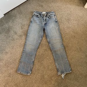 AGOLDE Riley high rise straight crop jeans